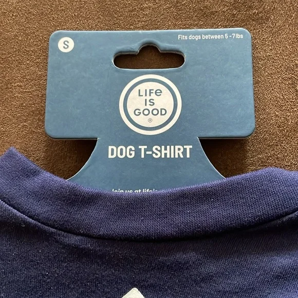 NWT Life is Good Navy Dog T-Shirt Size Small - Picture 4 of 4